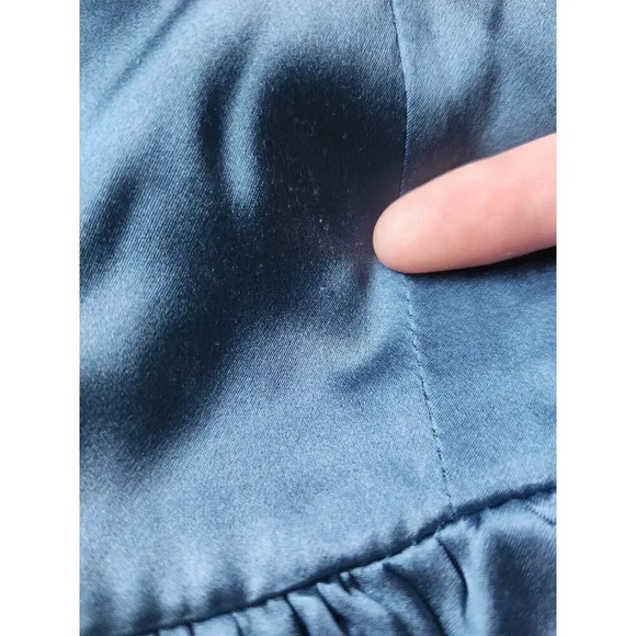 NWD By Anthropologie Mock-Neck Draped Silk Dress Size 8 Slate #GC212 - Picture 11 of 14